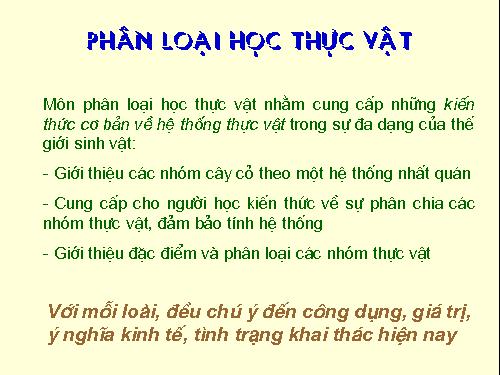 phân loại thực vật phần 2.2008