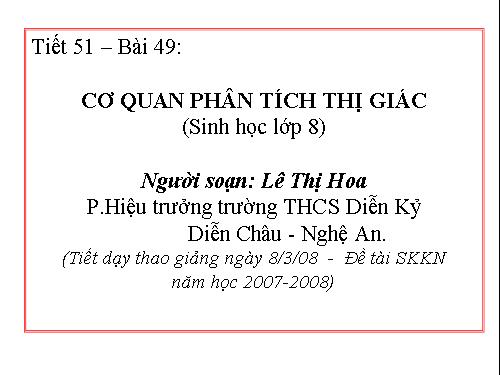 Bài 49. Cơ quan phân tích thị giác