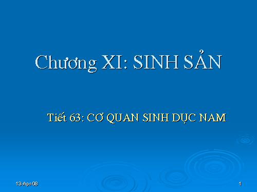 Bài 60. Cơ quan sinh dục nam