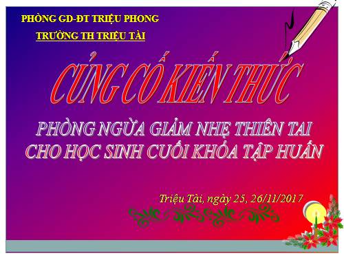 CUNG CO KIEN THUC TAP HUAN RRTT