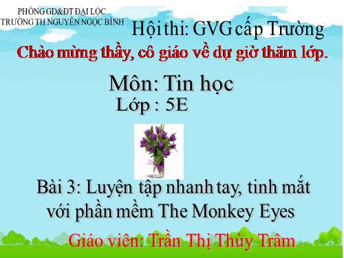 Chương III. Bài 3. Luyện tập nhanh tay, tinh mắt với phần mềm The Monkey Eyes