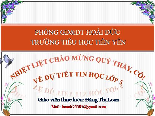 Chương III. Bài 1. Học toán với phần mềm Cùng học toán 5