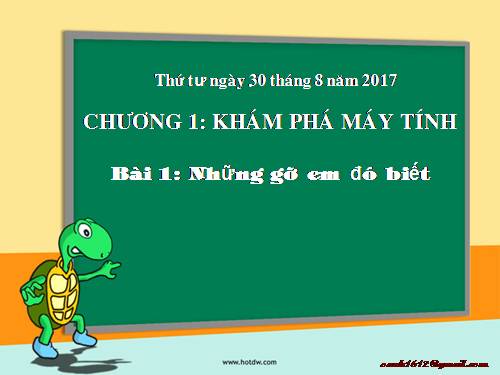 Chương I. Bài 1. Những gì em đã biết