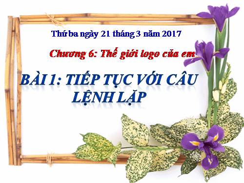 Chương VI. Bài 1. Tiếp tục với câu lệnh lặp