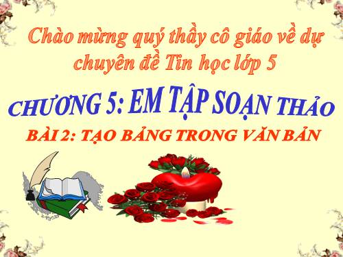 Chương V. Bài 2. Tạo bảng trong văn bản