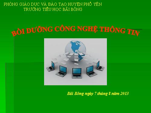 Bồi dưỡng CNTT thang 8 năm 2013