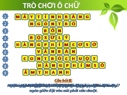 Trò chơi Ô chữ Tin Học