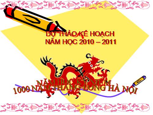 dự thảo kế hoạch 2010-2011