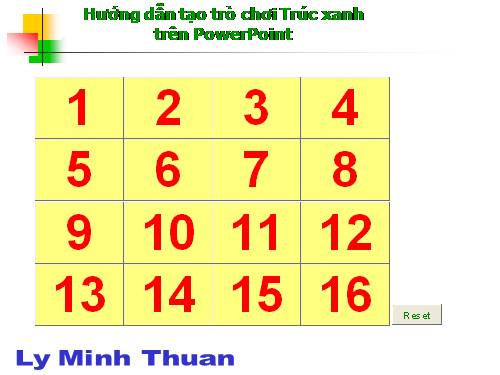 truc xanh trong powerpoint