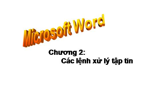 Giới thiệu MS Word 2