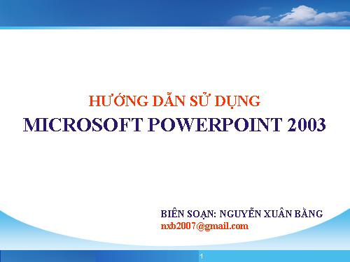 HDSD Power Point