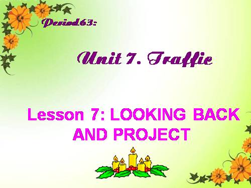 Unit 07. Traffic. Lesson 7. Looking back & project