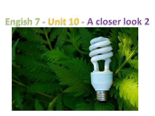 Unit 10. Sources of Energy. Lesson 3. A closer look 2