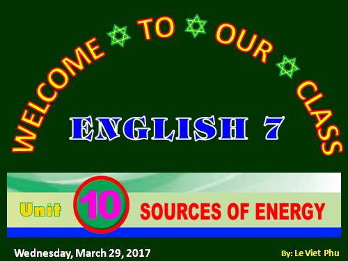 Unit 10. Sources of Energy. Lesson 1. Getting started