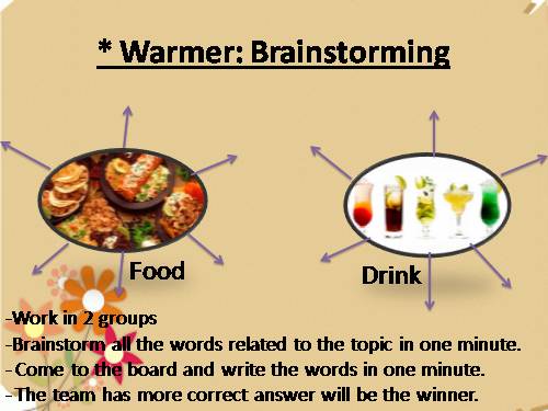 Unit 05. Vietnamese Food and Drink. Lesson 1. Getting started