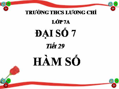 Chương II. §5. Hàm số