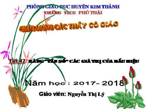 Chương III. §2. Bảng tần số các giá trị của dấu hiệu