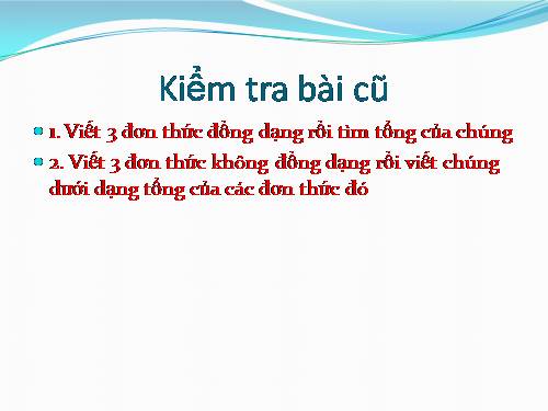 Chương IV. §5. Đa thức