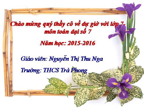 Chương II. §3. Đại lượng tỉ lệ nghịch