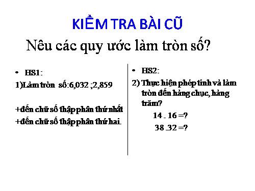 Các bài Luyện tập