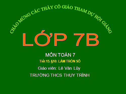 Chương I. §10. Làm tròn số