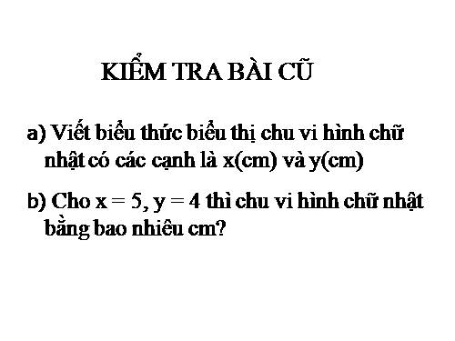 Chương IV. §2. Giá trị của một biểu thức đại số