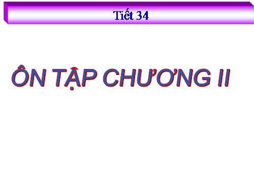 Ôn tập Chương II. Hàm số và đồ thị