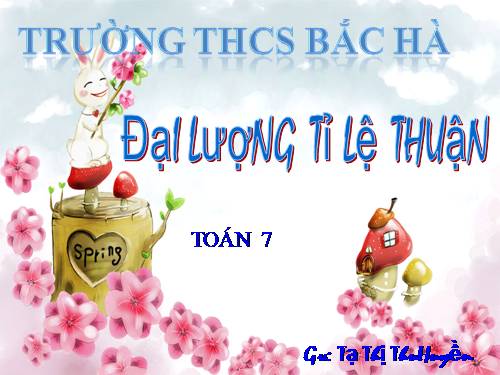 Chương II. §1. Đại lượng tỉ lệ thuận