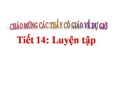 Các bài Luyện tập