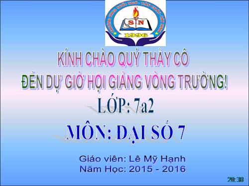 Chương I. §7. Tỉ lệ thức