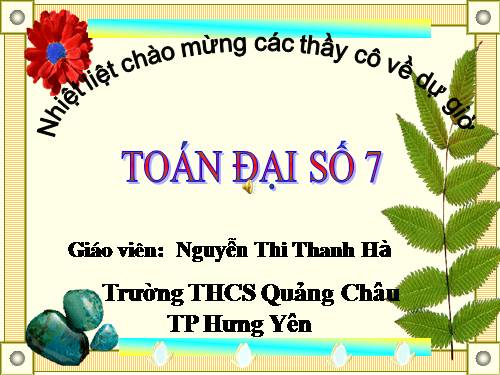 Chương IV. §3. Đơn thức