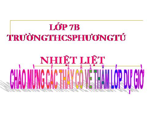 LỚP 7B TRƯỜNGTHCSPHƯƠNGTÚ