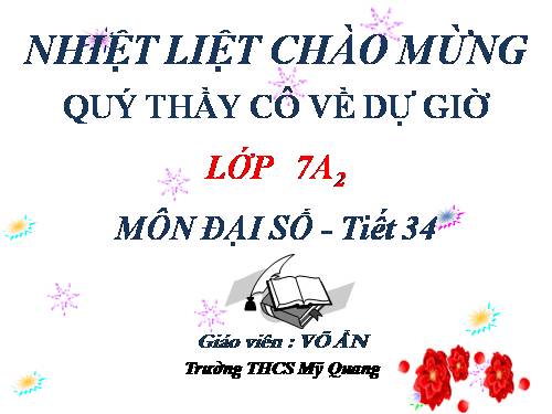 Chương II. §7. Đồ thị của hàm số y = ax (a ≠ 0)