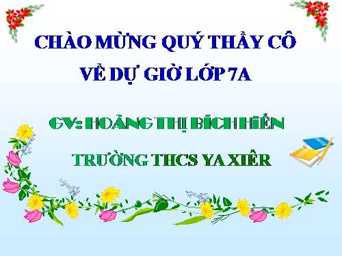 Chương II. §3. Đại lượng tỉ lệ nghịch