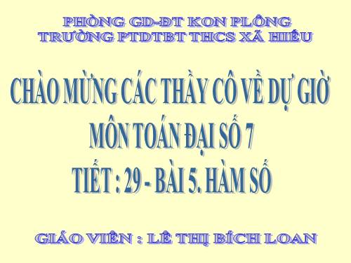 Chương II. §5. Hàm số