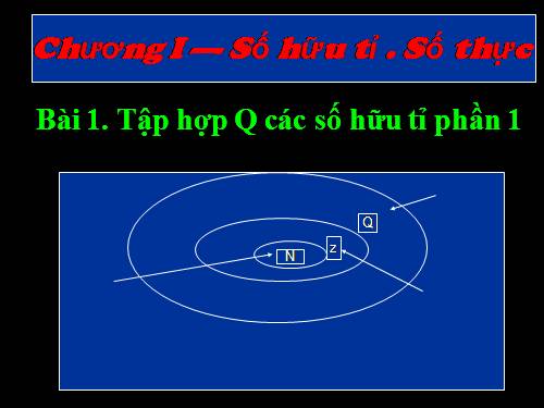 Chương I. §1. Tập hợp Q các số hữu tỉ