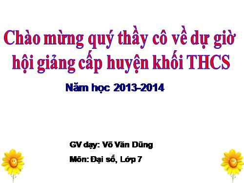 Chương IV. §2. Giá trị của một biểu thức đại số