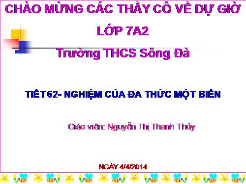 Chương IV. §9. Nghiệm của đa thức một biến