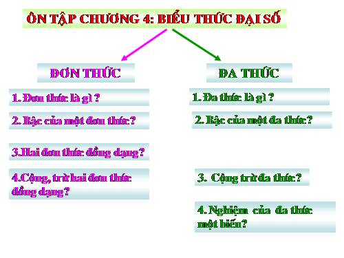 Ôn tập Chương IV. Biểu thức đại số