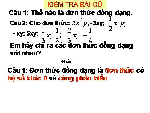 Chương IV. §5. Đa thức