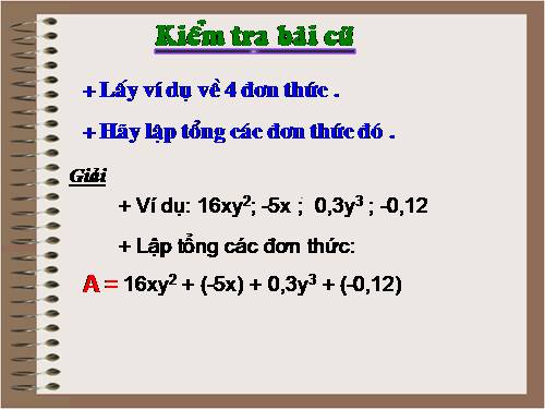 Chương IV. §5. Đa thức