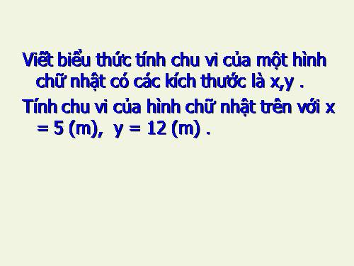 Chương IV. §2. Giá trị của một biểu thức đại số