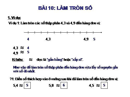 Chương I. §10. Làm tròn số