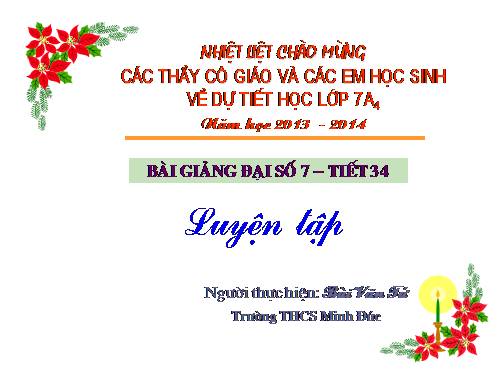 Các bài Luyện tập