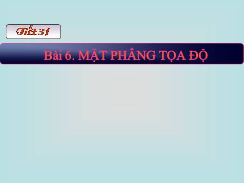 Chương II. §6. Mặt phẳng toạ độ