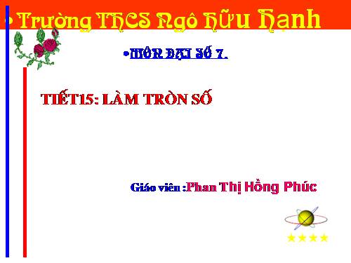 Chương I. §10. Làm tròn số