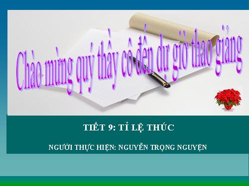 Chương I. §7. Tỉ lệ thức