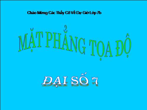 Chương II. §6. Mặt phẳng toạ độ