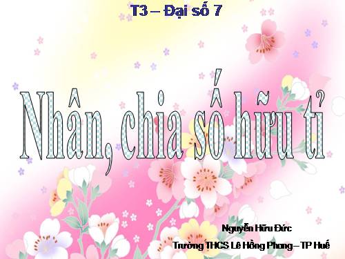 Chương I. §3. Nhân, chia số hữu tỉ