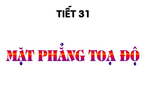 Chương II. §6. Mặt phẳng toạ độ